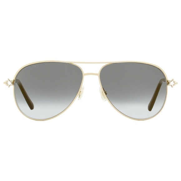 Jimmy Choo Aviator Sunglasses Sansa/S J5GFQ Gold/Black 58mm main image 11